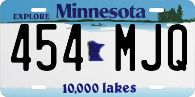 MN license plate 454MJQ