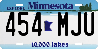 MN license plate 454MJU