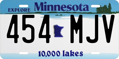 MN license plate 454MJV