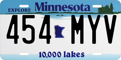 MN license plate 454MYV