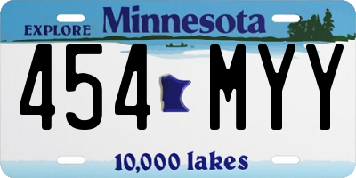MN license plate 454MYY