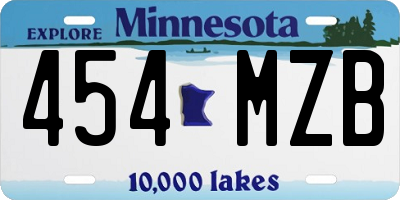 MN license plate 454MZB