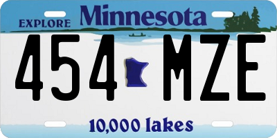 MN license plate 454MZE