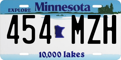MN license plate 454MZH