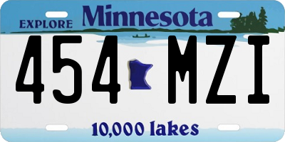 MN license plate 454MZI