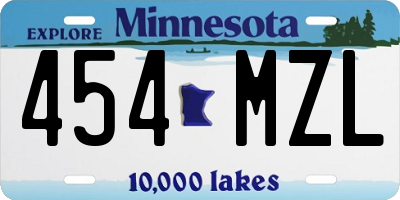 MN license plate 454MZL