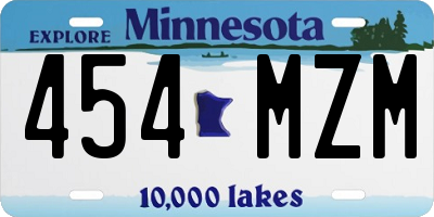 MN license plate 454MZM