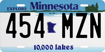 MN license plate 454MZN