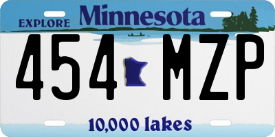 MN license plate 454MZP