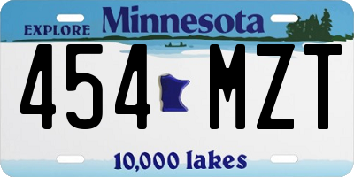 MN license plate 454MZT