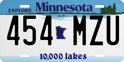 MN license plate 454MZU
