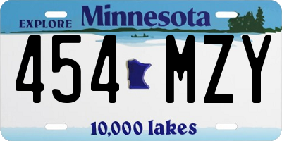 MN license plate 454MZY