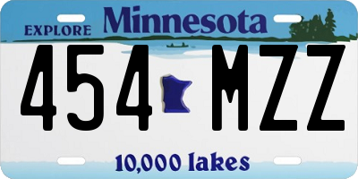 MN license plate 454MZZ