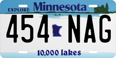 MN license plate 454NAG