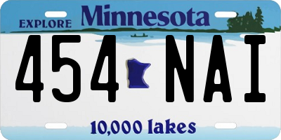 MN license plate 454NAI