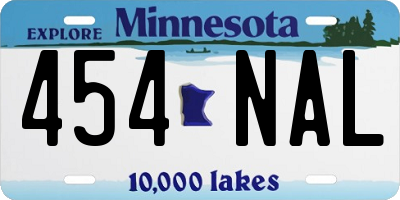 MN license plate 454NAL
