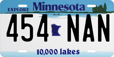 MN license plate 454NAN