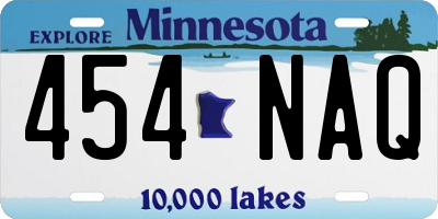 MN license plate 454NAQ