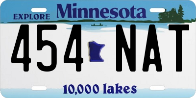 MN license plate 454NAT
