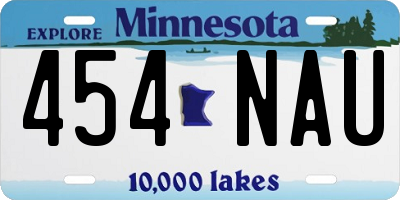 MN license plate 454NAU