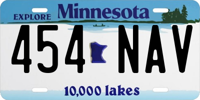 MN license plate 454NAV