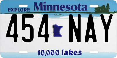 MN license plate 454NAY