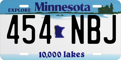 MN license plate 454NBJ