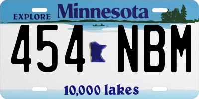 MN license plate 454NBM