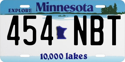 MN license plate 454NBT