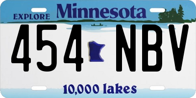 MN license plate 454NBV