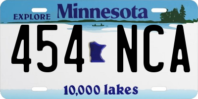 MN license plate 454NCA