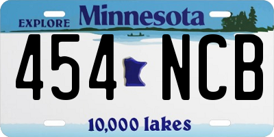 MN license plate 454NCB