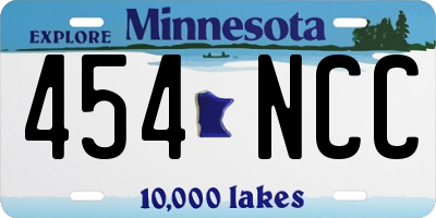 MN license plate 454NCC