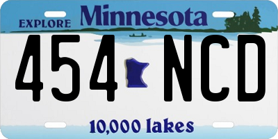 MN license plate 454NCD