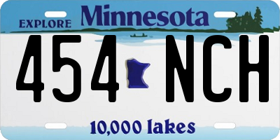 MN license plate 454NCH