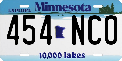 MN license plate 454NCO