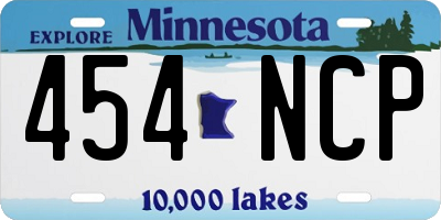 MN license plate 454NCP