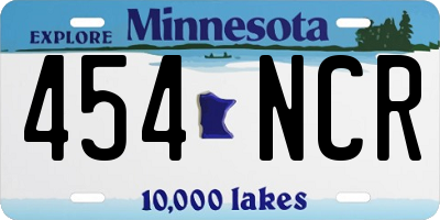MN license plate 454NCR
