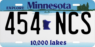 MN license plate 454NCS