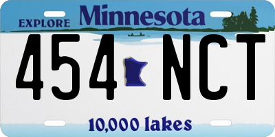 MN license plate 454NCT