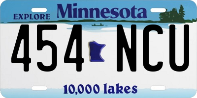 MN license plate 454NCU