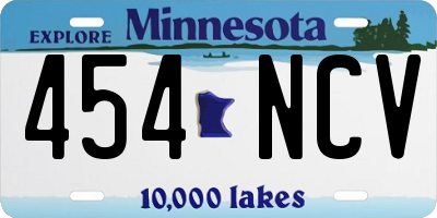 MN license plate 454NCV