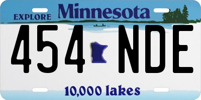MN license plate 454NDE