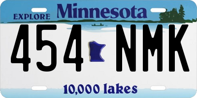 MN license plate 454NMK