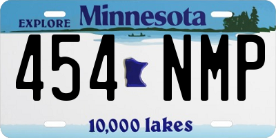 MN license plate 454NMP