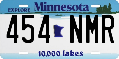MN license plate 454NMR