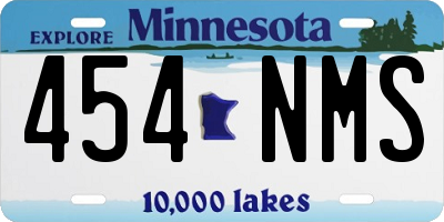 MN license plate 454NMS