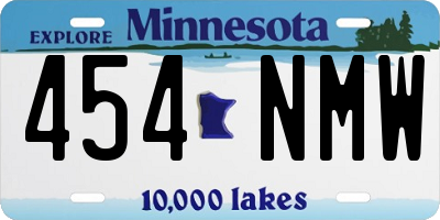 MN license plate 454NMW