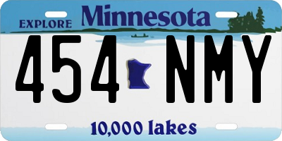 MN license plate 454NMY