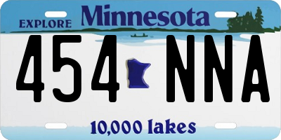 MN license plate 454NNA